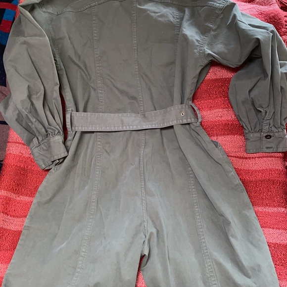 BANANA REPUBLIC KHAKI JUMPSUIT FLIGHT SUIT SZ LARGE - Picture 8 of 9